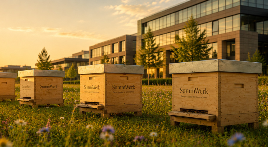 SummWerk Bienenvölker vor Unternehmensstandort